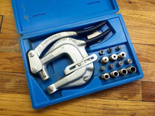 Roper Whitney XX Hand Punch complete with punches dies key &amp; case