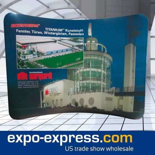 10ft trade show display horizontal curve with free print