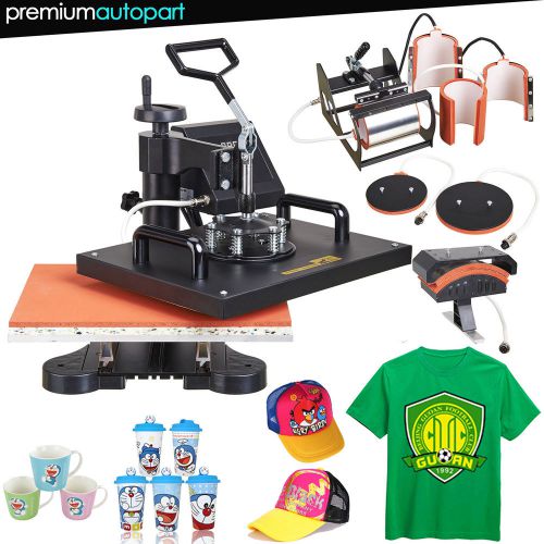 8in1 Digital Heat Press Machine Transfer PRO Sublimation T-Shirt Mug Hat 15x12&#034;