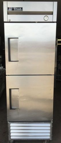 True Single Section Split Door Stainless Steel Refrigerator