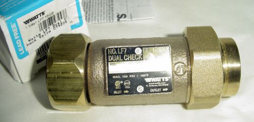 New~watts dual check valve~lead free 1-1/4x1 lf7 10-u2  p/n- 0792066 for sale