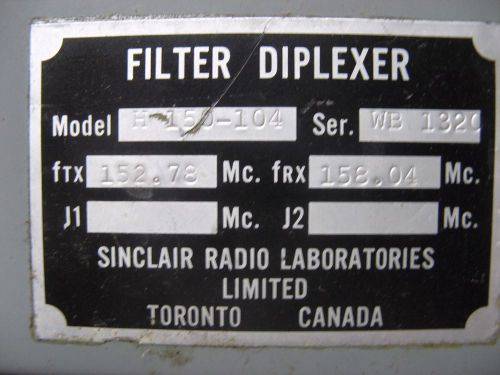 Sinclair Duplexer 150-104