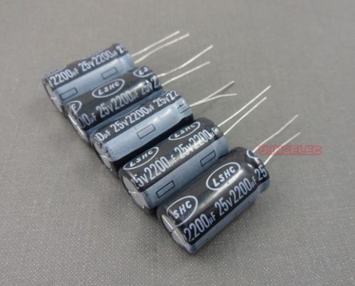10pcs 2200uf 25v electrolytic capacitor long life 105degc ls for sale