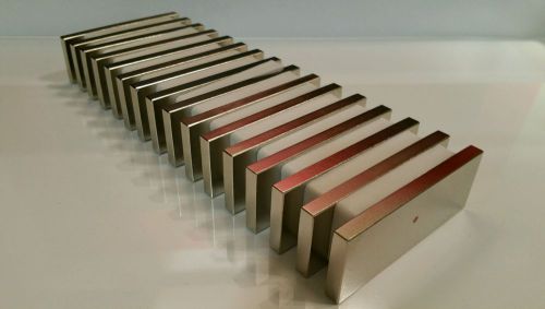 2 Huge Neodymium Block Magnets. Super Strong Rare Earth N52  3 x 1-1/8  x 1/4