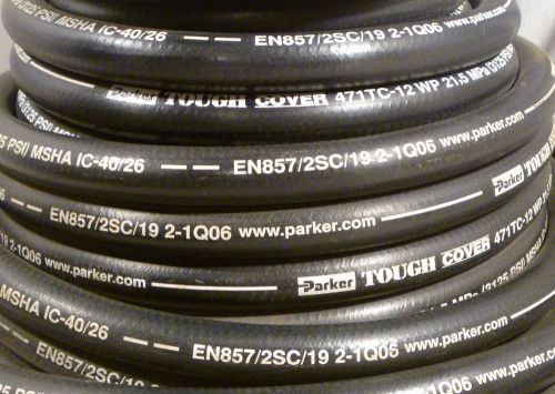 Parker hydraulic hose 50&#039; x 3/4&#034; 471tc-12 3125 psi bulk lot tough cover 19mm new for sale