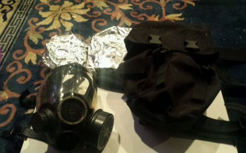 MSA FULL FACE RESPIRATOR m2c1 Gas Mask with tactical pouch