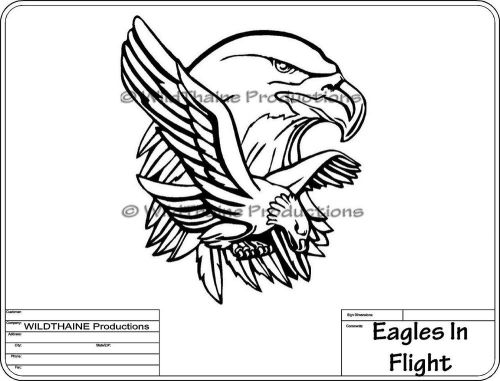 DXF File Eagle in Flight CNC Plasma Laser Router dxf Vector cnc Wall Art