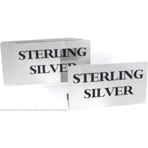 4 Sterling Silver Signs Showcase Countertop Displays