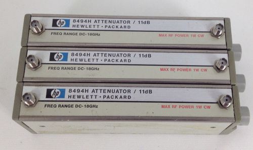 LOT OF 3 HP AGILENT 8494H ATTENUATOR 0 to 11dB DC to 18GHz