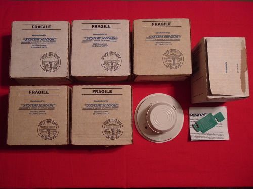 Lot of 6 System Sensor 2412 Direct Wire Smoke Detector/Alarm by Pittway