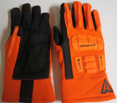 Ansell size 10 mechanics gloves, hi-vis orange/black, 97-210 activarmr for sale