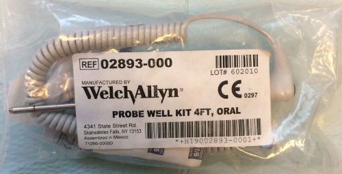 Welch Allyn SureTemp Plus Temperature Probe &amp; Well Assembly 4ft #02893-000 NEW!!