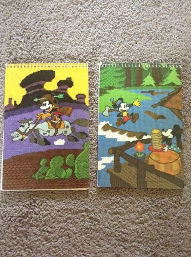 Vintage Set Of 2 Disney Mickey&#039;s Heyday Steno Notebook