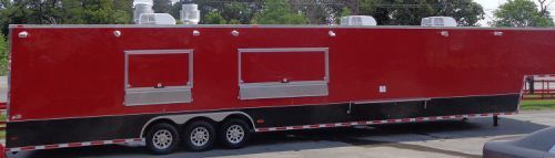 Concession Trailer 8.5&#039;x53&#039; Gooseneck BBQ Catering Food Smoker Event (Red)