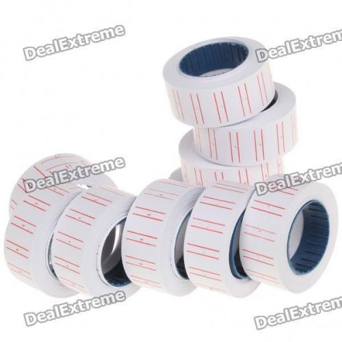 A Lot 10 Rolls Price Lable Tag Mark Paper Fo 8 Digits MX-5500 Price Labeller Gun