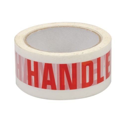 Fixman 191975 packing tape &#039;handle with care&#039;48mmx 66m ironmongery tools diy for sale