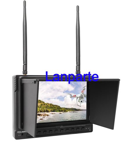 Fpv 5.8ghz 7&#039;&#039; hd receiver integrated av wireless monitor with dvr screenshot for sale