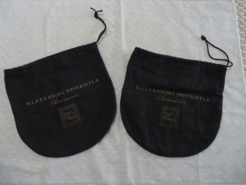 LOT OF 2 SMALL CLOTH COTTON DRAWSTRING DUST BAGS for KLEINBERG SHERRILL PURSES