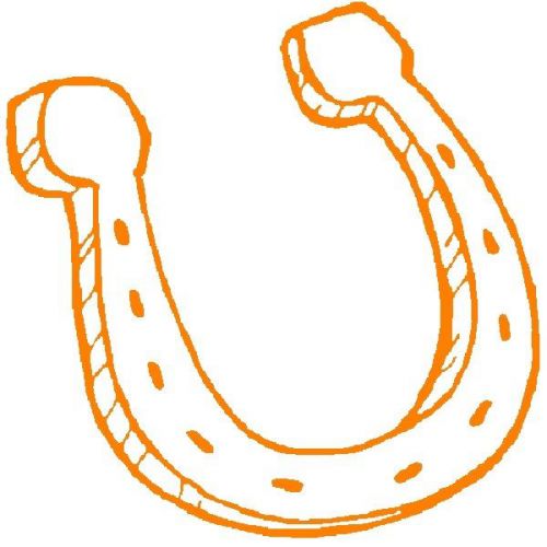 30 Custom Orange Horseshoe Personalized Address Labels