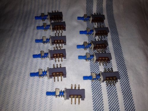 11 Vintage Alp Switches - Blue/Grey - plus various wire - VGC