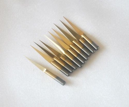 New 5*titanium coated carbide pcb engraving cnc bit router tool 10 degree 0.1mm for sale