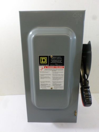 Square D HU362 60 amp 600 volt non fused NEMA 1 indoor safety switch F05