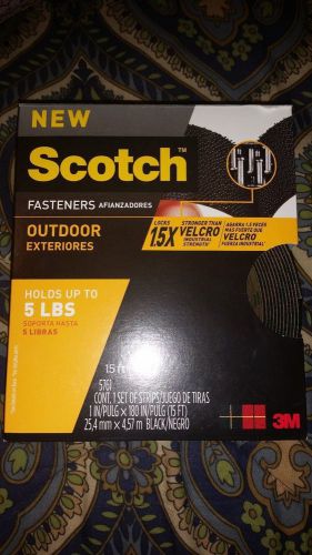 New Scotch 3M Outdoor Fasteners, locks 1.5X, holds up to 5 LBS, 15ft.