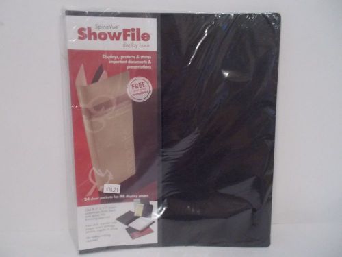 Cardinal SpineVue ShowFile  Presentation Book 8.5&#034;x11&#034; 48 Display Sheets Blk