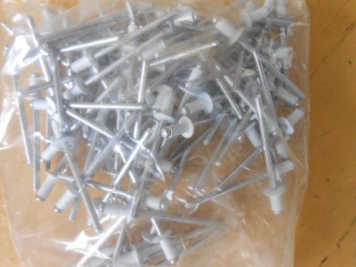 100 Pc Bagged  White Pop Rivets Heavy Duty Gutter ~ Repair NEW