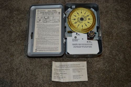 Intermatic Model T-1975 Programable time Switch w/ Skipper Selling &#034;AS IS&#034;