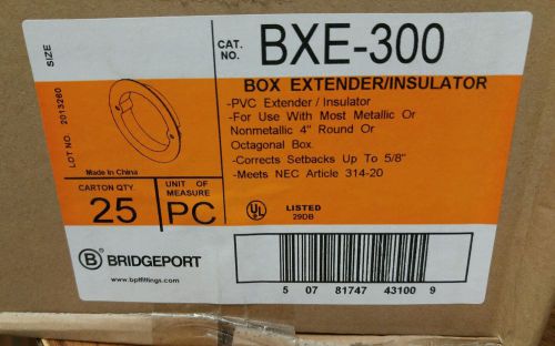 Bridgeport BXE-300 Box Extender/Insulator  Box of 25