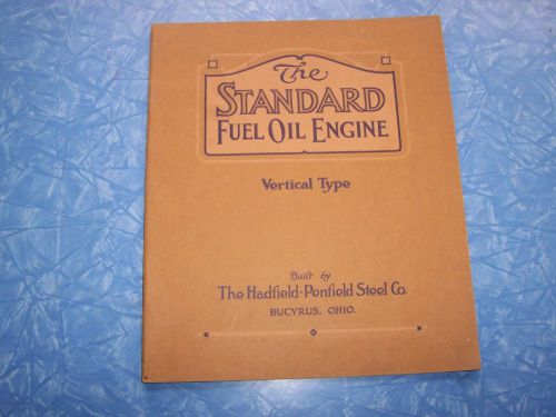 Circa 1900&#039;s Standard Fuel Oil Hit &amp; Miss  Engine Catalog Bucyrus, Ohio