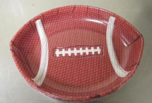 3 LOT- 8x7 Football Serving Bowl Tray service bowls cafe snack food party