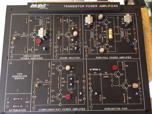 Lab Volt Trainer Board 91007-20 Transistor Power Amplifiers