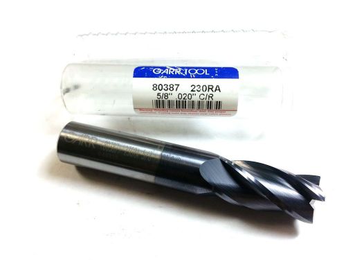 5/8&#034; garr 80387 carbide 4 flute tialn .020 cr end mill (o 932) for sale