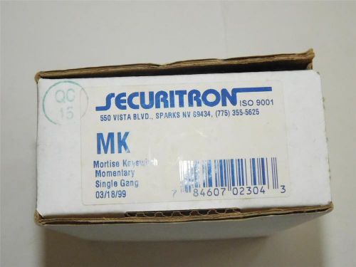 New Securitron MK Mortise Cylinder Key Switch, Brushed Chrome, Narrow Style