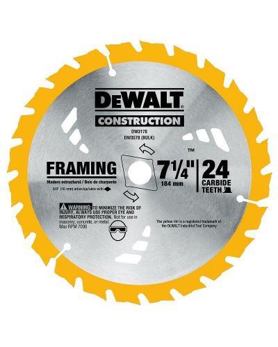 9 PCS New Dewalt DW3178 7-1/4&#034; Framing Circular Saw Blade