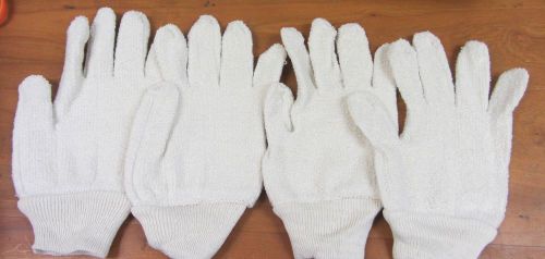 2 Pair MCR Memphis Cotton Cloth WARM Work Garden Gloves  Size LARGE New
