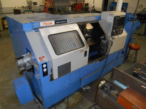 MAZAK CNC QUICK TURN 28 LATHE WITH 12 INCH CHUCK - LARGE SPINDLE BORE