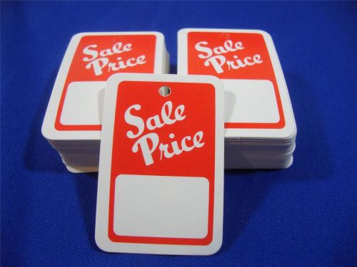 Sale Price Tags Red / White Unstrung Merchandise Sale Price Tags