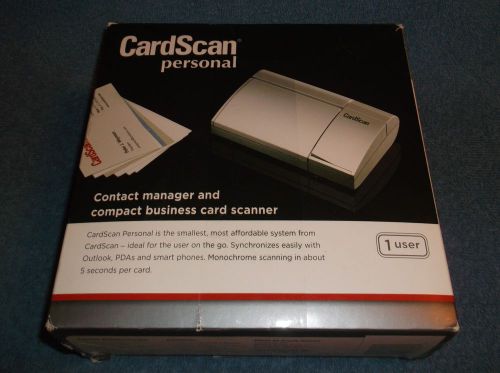 DYMO CARDSCAN PERSONAL 60II V8 BUSINESS CARD SCANNER NEW IN BOX - NO SOFTWARE