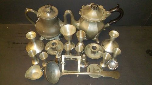 estate bulk lot pewter or scrap pewter 8lb