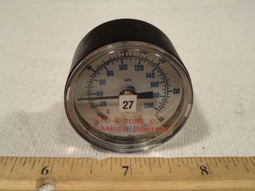 Johnson controls g-2010-5 pressure guage 0 to 30 psi 1.5&#034; 0-200 kpa for sale