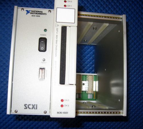 National Instruments SCXI-1000 Power Supply &amp; SCXI-1321 Module Nim Bin Ortec