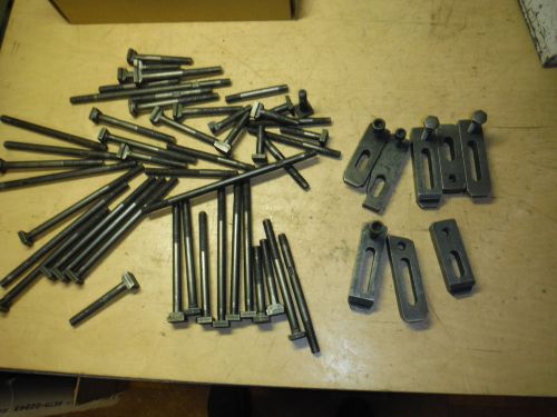 PILE OF &#034;T&#034; ROD TIE ROD CLAMPING HOLD DOWN BOLTS LONG SHORT GRINDING MILL JIG