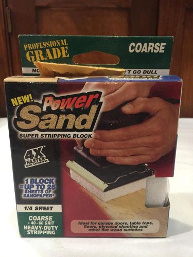 Power Sand Super Stripping BLOCK - Extra Coarse - Heavy Duty 4X FASTER NEW