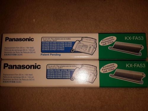 Lot of 2 Panasonic Genuine KX-FA53 Replacement Fax Film 50 m /164 feet