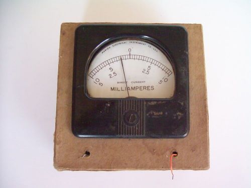 Vintage Marion Electrical Instruments Direct Current Milliamperes Meter