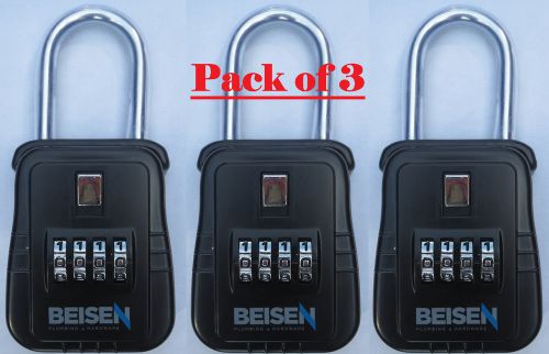 Pack of 3 - lockbox key lock box for realtor real estate 4 digit for sale