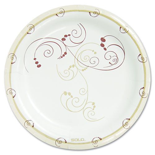 Symphony Paper Dinnerware, Mediumweight Plate, 8 1/2 Round, Tan, 125/Pack